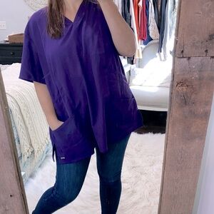 Greys Anatomy purple Nurses scrub top size 3X